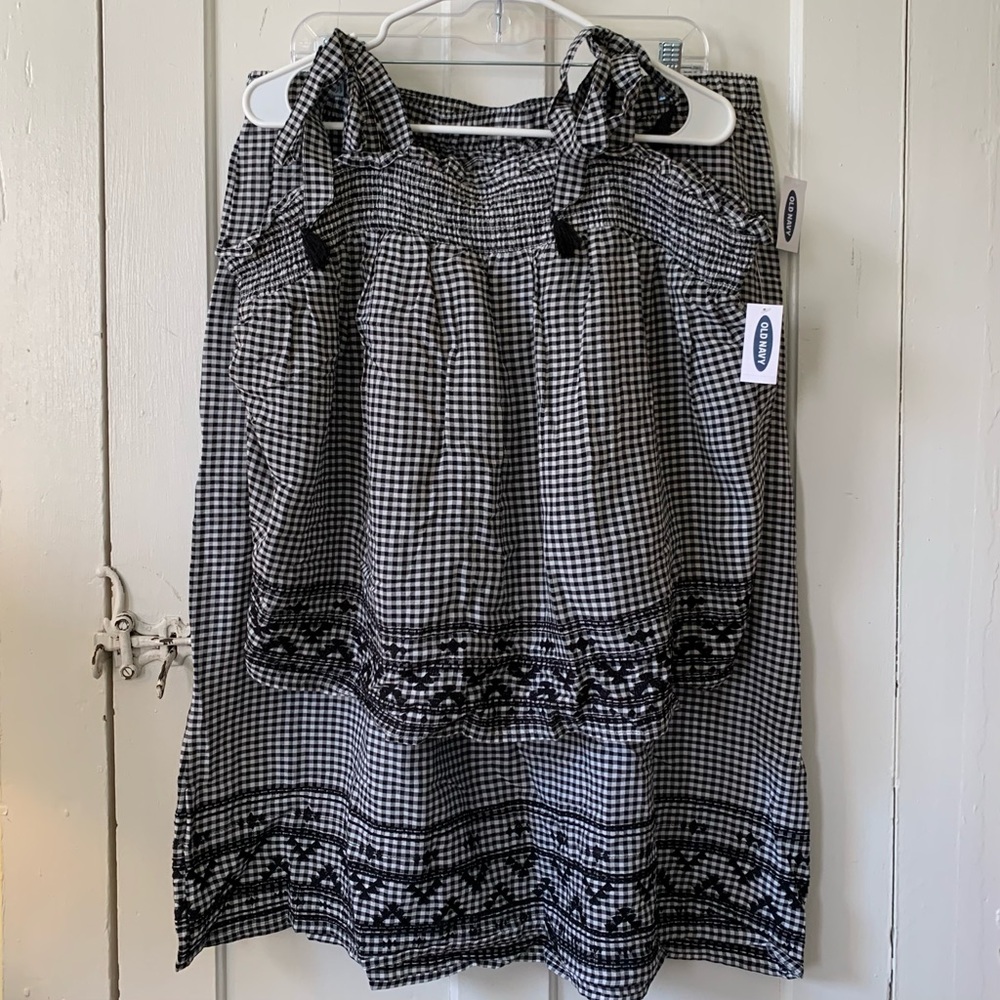 New Old Navy Women’s Black Gingham Skirt Set Size XL